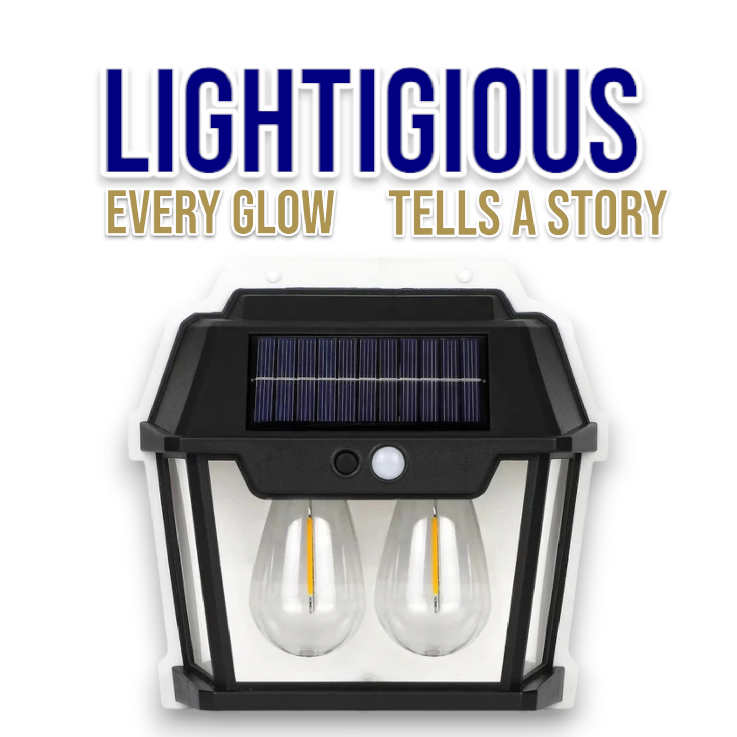 Lightigious™ - 2 Bulbs Solar LED Waterproof Wall Light with Sensor.