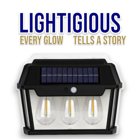 Lightigious™ - 3 Bulbs Solar LED Waterproof Wall Light with Sensor.