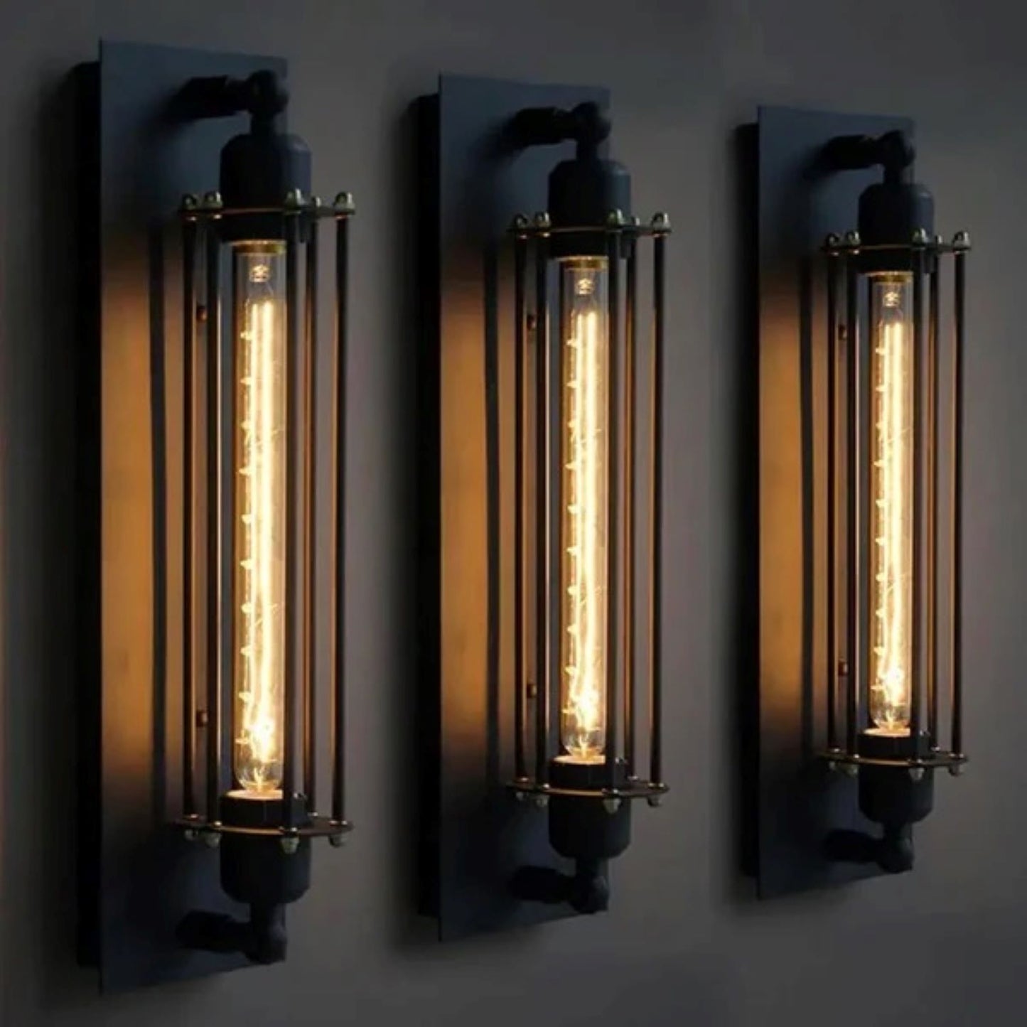 Lightigious™ -  Antique Vintage Black Metal Industrial Wall Lamp