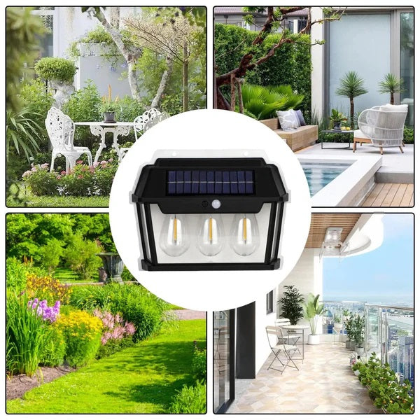 Lightigious™ - 3 Bulbs Solar LED Waterproof Wall Light with Sensor.